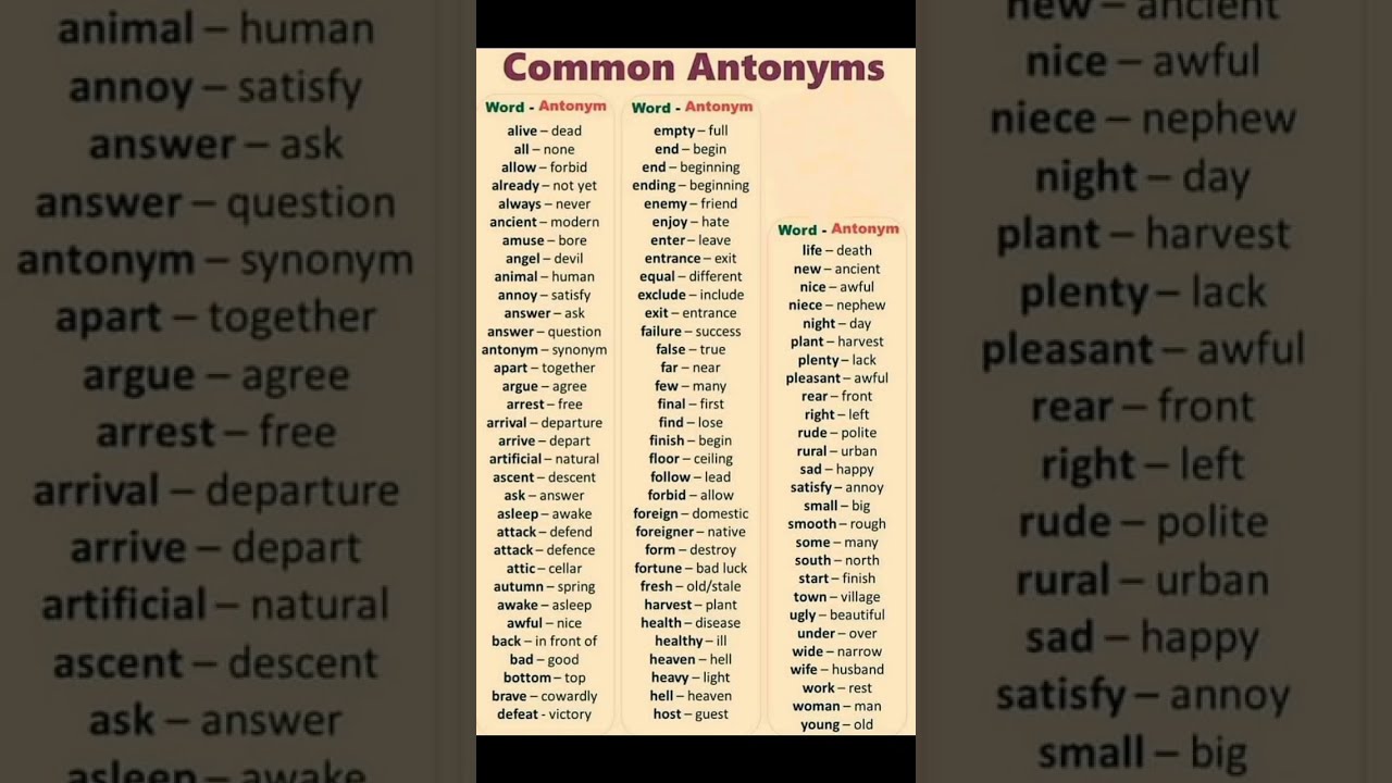 Crack The Code Of Antonyms Expand Your Vocabulary With Opposite Words Shorts