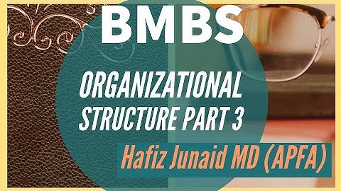 BMBS | Organizational Structure Part 3 | Lecture 10 | July 15 2019 | CA ND