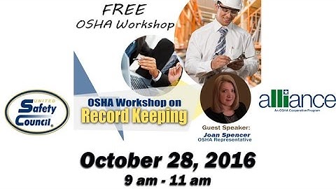 OSHA Recordkeeping Workshop at United Safety Council