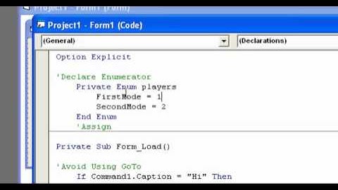 Video 21: VB 6 Programming, Properties, Methods, And Events, Avoid GoTo, And Enumerators Part 2