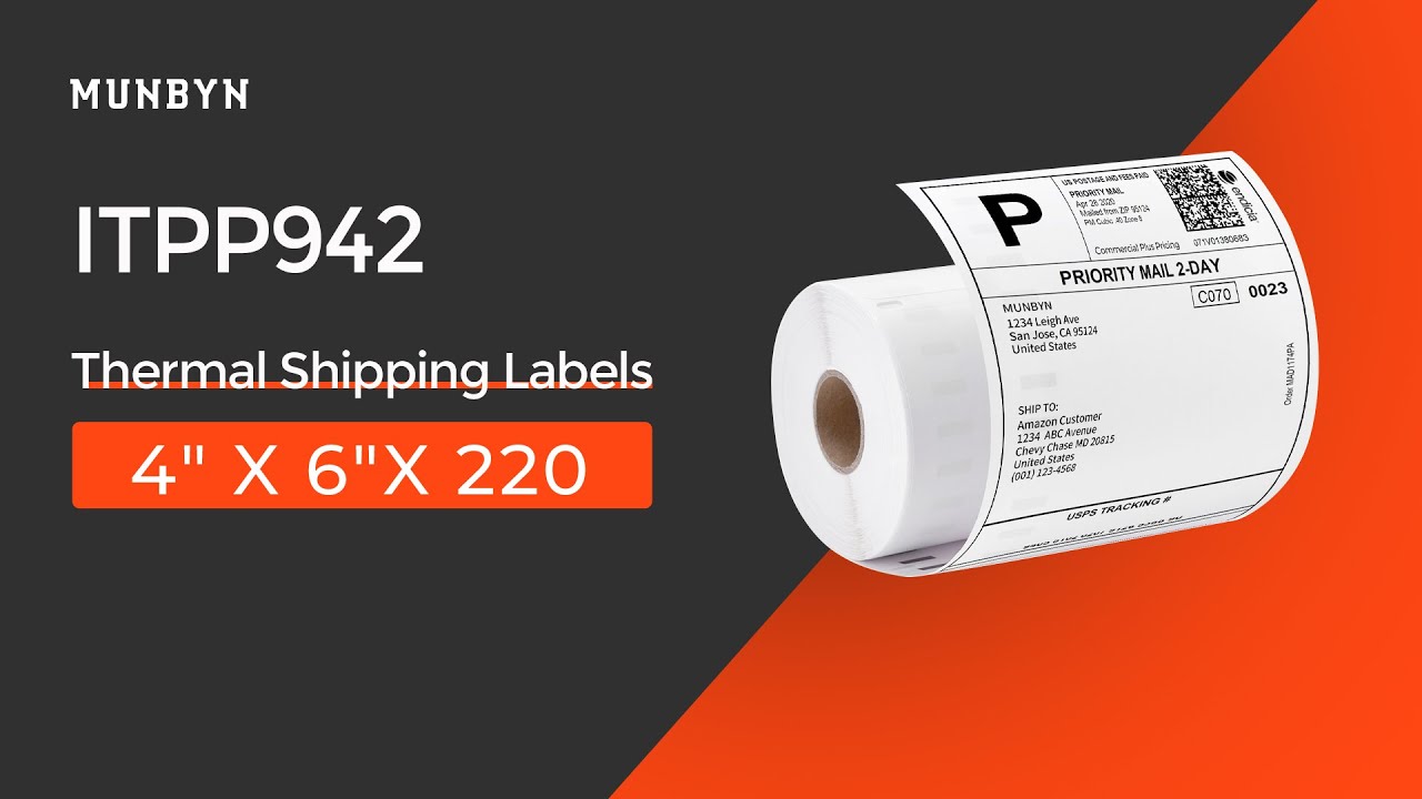 MUNBYN Thermal Shipping LabelsRoll Paper YouTube
