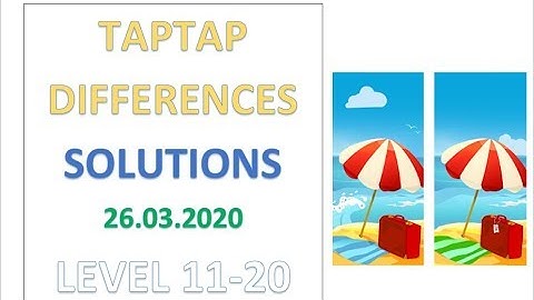 TapTap Differences Answers Level 11-20 Solutions