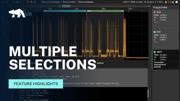 Multiple Selection - Mark, compare, and analyze different power events in Otii