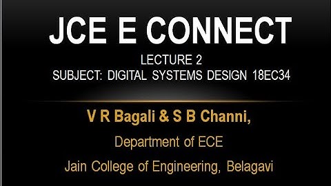 Lecture-2 Digital Systems Design 18EC34