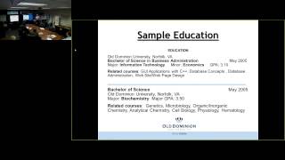 ODU CMC Veterans Resume Writing Workshop