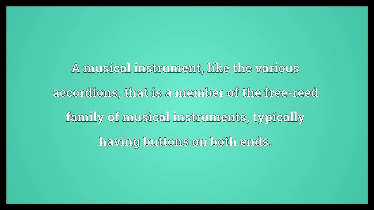 Concertina Meaning YouTube