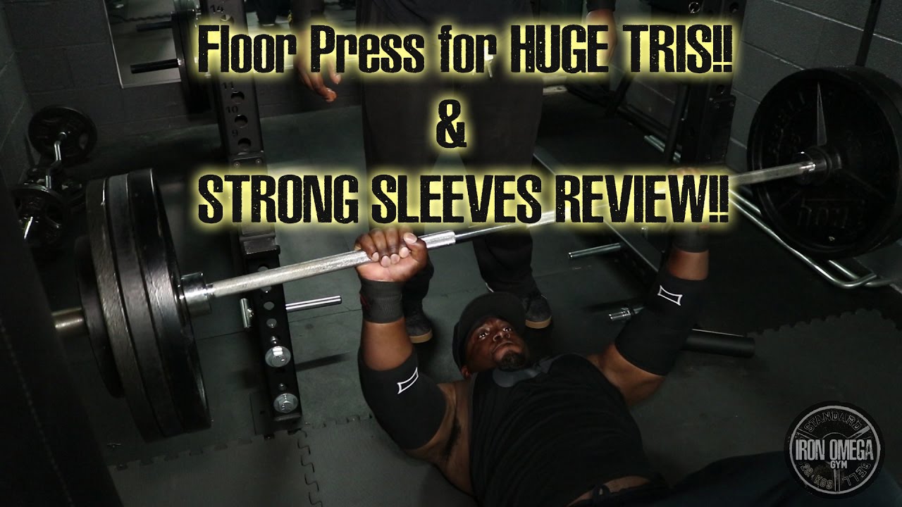 strength workouts for pregnancy BUILD HUGE TRIS with Floor Presses!! | STrong Elbow Sleeve review