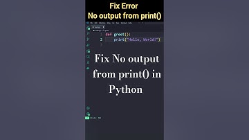 Fix No output from print() in Python | Fix Error 😤 Python || #python #coding #shorts