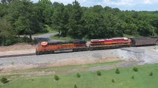 NS, BNSF, KCS, and CN Lead Trains at Seney