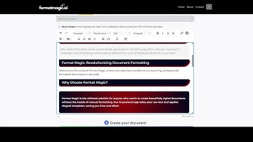 AI Document Formatter Full Demo with editing and template changes - Format Magic