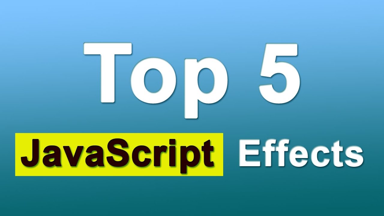 javascript effects for websites