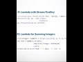 100 Lambda Code Snippets in Java 8 ✅ #javafullstack #java8 #javadevelopers