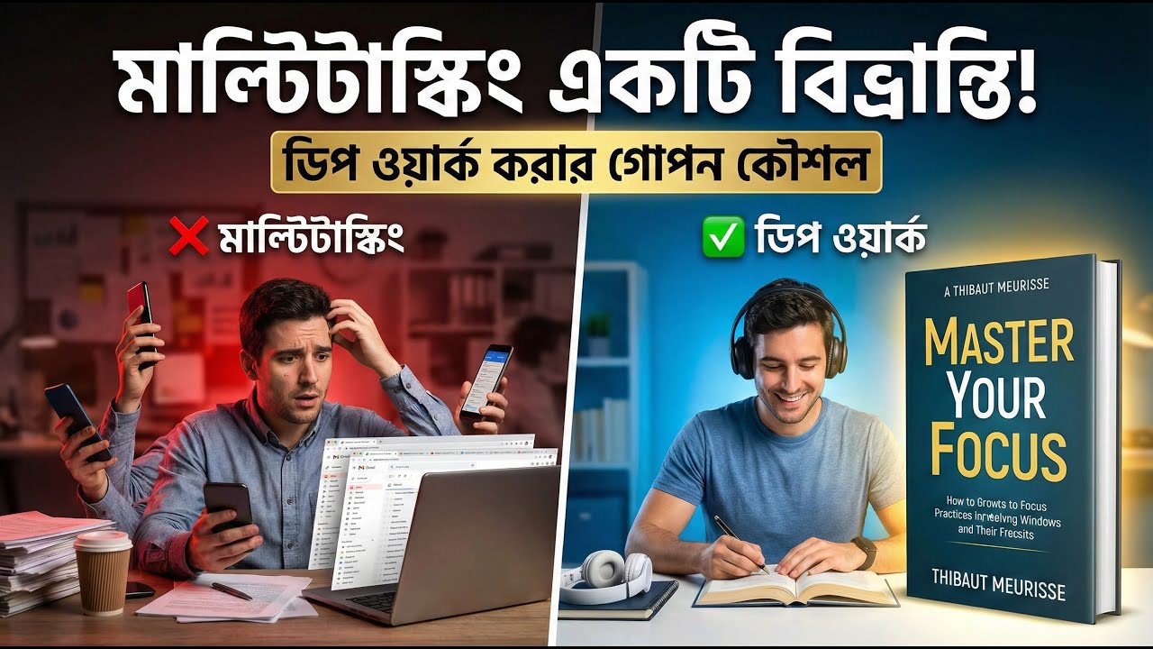 ডিপ ওয়ার্ক: আপনার জীবন বদলে দেওয়ার মন্ত্র | Master the Art of Focus Audiobook Summary