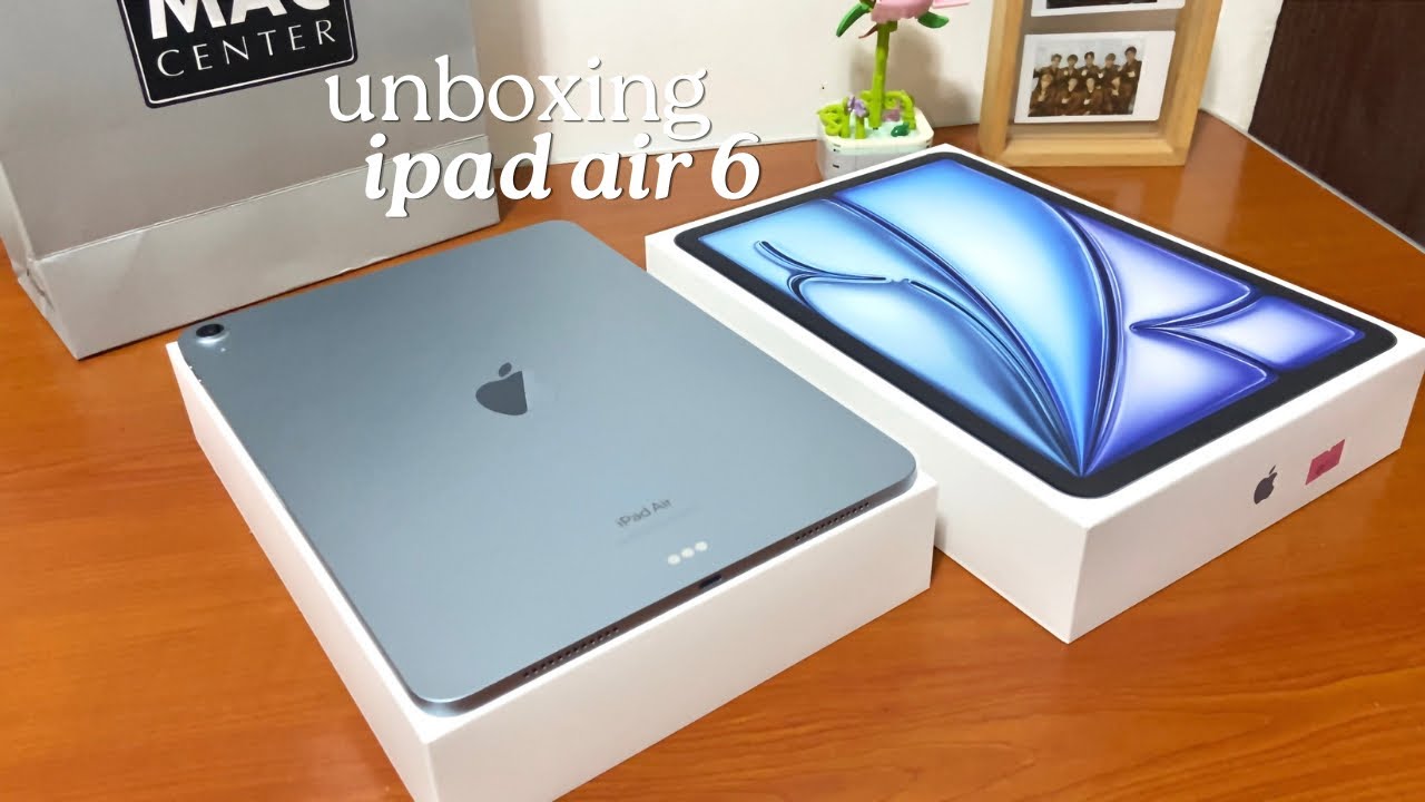 Unboxing iPad Air M2 2024 11” (blue) 🩵 | accessories +