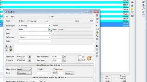 Assign Tasks to Clients or Matters in Timeslips
