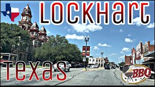 [4K] Lockhart, TX  “The BBQ Capital Of Texas”  City Tour