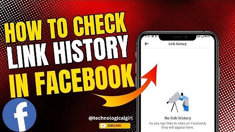 How to check link history in your facebook account
