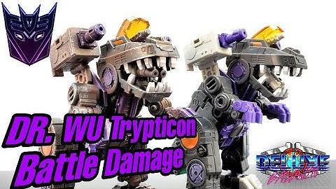 Dr. Wu DW-E018 Battle Damage Energy Dragon Transformer Review (Trypticon) Miniature Dinosaur 4 modes
