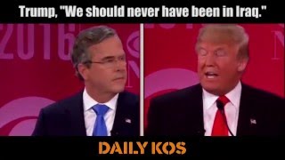 Trump, "We should never have been in Iraq"