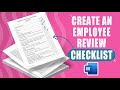 Employee performance review checklist  quick ai trick