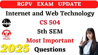 IWT Super Important Topics | CS 504 | RGPV Exam Imp Topics 5 semester