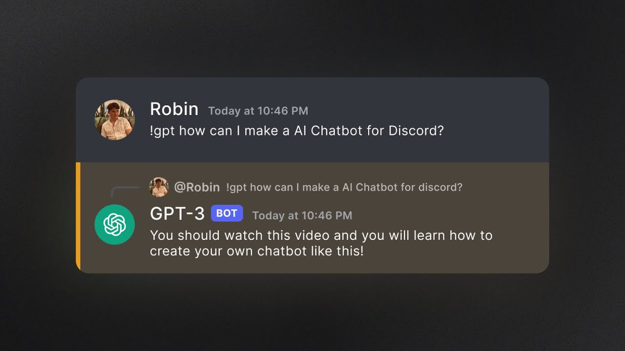 How To Build Your Own AI GPT 3 Discord Bot YouTube