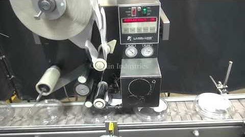 Label Aire 2111M T Pressure Sensitive Blow Spot Labeler Demonstration