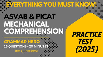 Mechanical Comprehension Practice Test for the ASVAB & PiCAT: Everything You Must Know  #acetheasvab