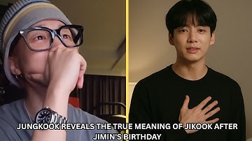 Jungkook reveals the true meaning of jikook after Jimin