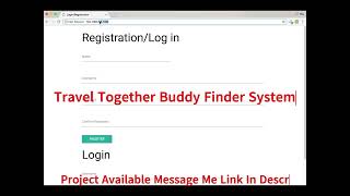 Travel Together Buddy Finder System | Python Final Year Project 2026