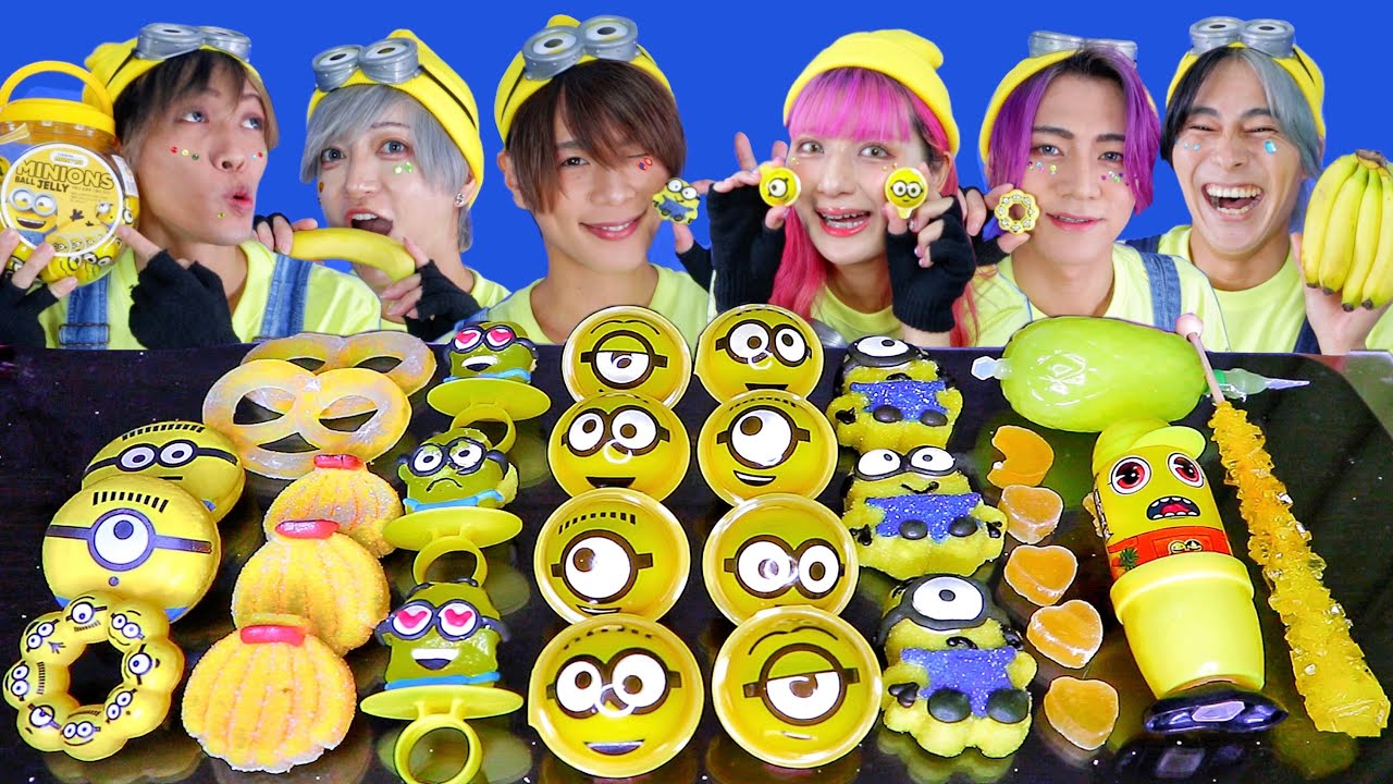 ASMR] Eating Minions 💙💛🍌/ Real Peace Collaboration - YouTube