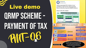 Live Demo of PMT-06 with 35% in GST Portal under QRMP Scheme