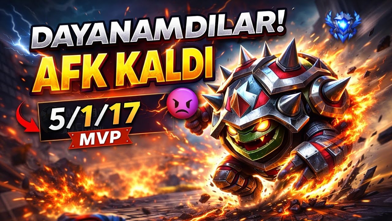 (WILD RIFT) ELMAS LİGİ RAKİBİ AFK BIRAKTIRAN RAMMUS 5/1/17 MVP OLDUM #lolwildrift 