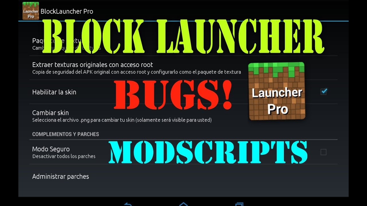Como Solucionar Problemas Con Los Mod Scripts En Block Launcher Youtube