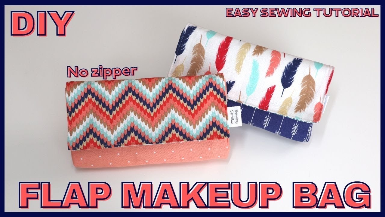 How to Make a Zipper Wristlet or Makeup Cosmetic Bag Pouch - YouTube