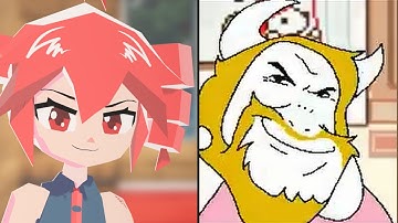 Asgore [Teto] Runs Over Dess [Miku] (Deltarune animation)