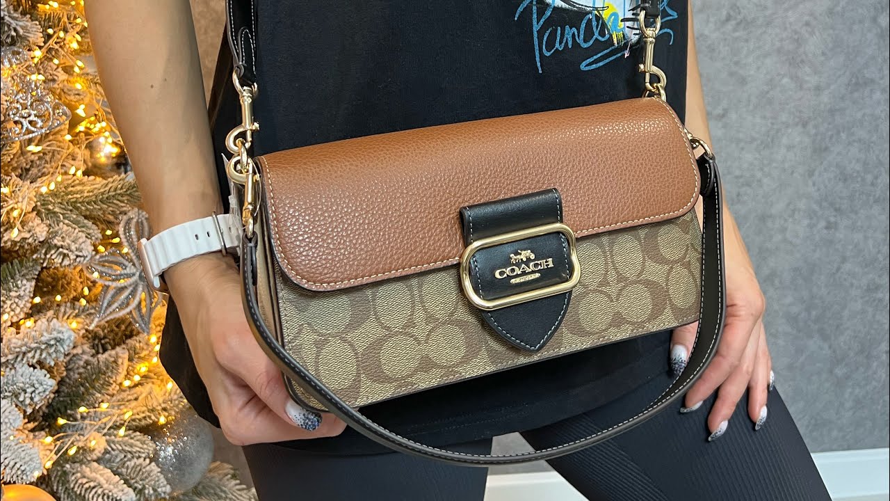 COACH Morgan Shoulder Bag In Colorblock Signature Canvas COACH Morgan Shoulder Bag In Colorblock Signature Canvas