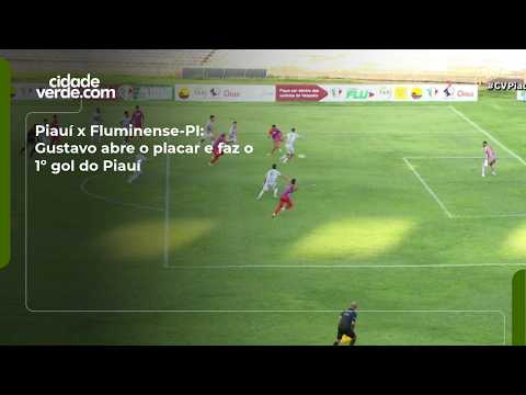 Piauí vs. Fluminense-PI: Gustavo opens the scoring and gets Piauí's first goal.