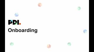PDI Onboarding