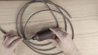 Wooden lamp holder E27 with concealed cable clamp Creative-Cables video