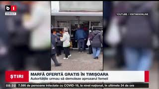 PATROANA UNUI APROZAR A ÎMPĂRȚIT GRATIS TOATĂ MARFA ÎN TIMIȘOARA_Stiri B1_17 ian 2022