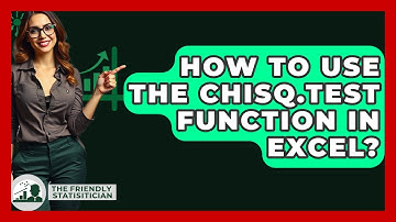 How To Use The CHISQ.TEST Function In Excel? - The Friendly Statistician
