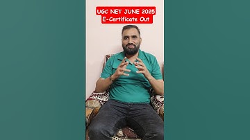 UGC NET JUNE 2025 E-Certificate Out #shorts #ugcnetecertificate