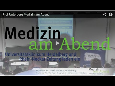 Prof Dr Med Andreas Unterberg Medizin Am Abend Youtube