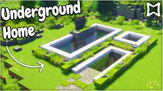 Minecraft ► Easy Modern Undergound Survival House (Tutorial) 🌻🏢