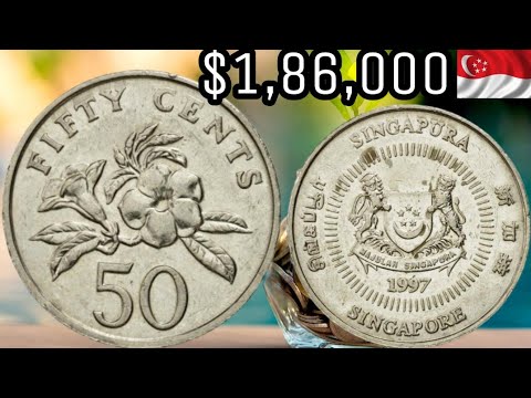 Singapore 50 Cent 1997 Coin Value /Singapore 50 Cent Coin Price $186000 Today