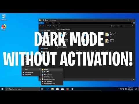 Enable Dark Mode Without Activating Windows 10