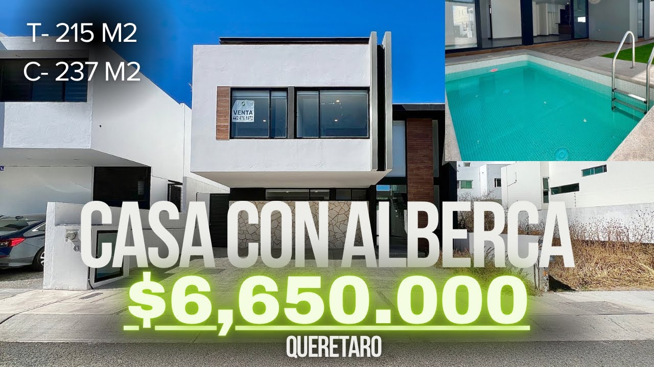 CASA CON ALBERCA en Zibatá Querétaro por menos de 7 MILLONES y DOBLE ALTURA