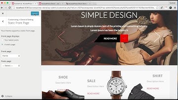 Best WooCommerce WordPress theme AccessPress Store - How to Set HomePage | WordPress Tutorial