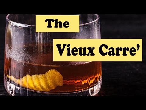 Vieux Carre Classic New Orleans Cocktail - Whiskey Cognac Brandy - Vermouth How To Recipe